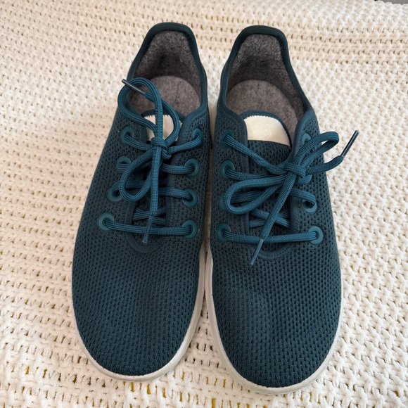 Allbirds Men’s Tree Runner Teal Knit Sneakers Size 9 - Picture 3 of 5